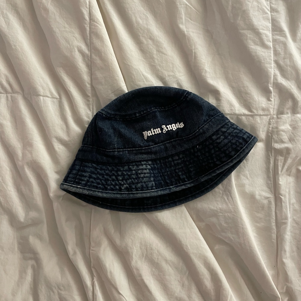 AUTHENTIC PALM ANGELS DENIM BUCKET HAT